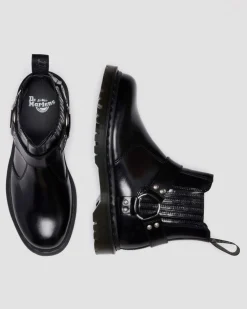 CHELSEA BOOTS 2976 HARNESS EN CUIR ANALINE in Noir