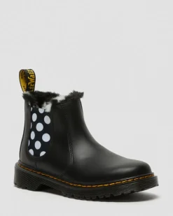 Chelsea Boots 2976 Leonore en Cuir Doublées de Fourrure Synthétique Junior in Noir
