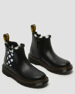 Chelsea Boots 2976 Leonore en Cuir Doublées de Fourrure Synthétique Junior in Noir