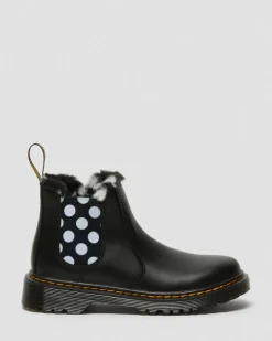 Chelsea Boots 2976 Leonore en Cuir Doublées de Fourrure Synthétique Junior in Noir