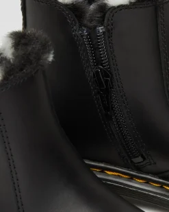Chelsea Boots 2976 Leonore en Cuir Doublées de Fourrure Synthétique Junior in Noir