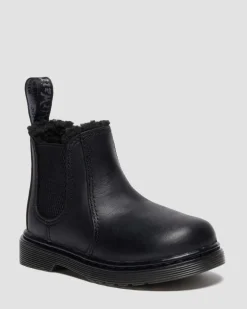 Chelsea boots 2976 Leonore fourrées pour tout-petit in Noir