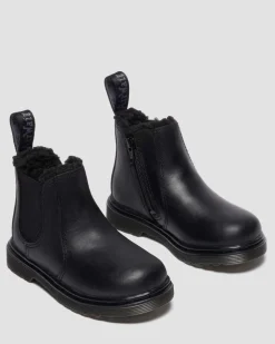 Chelsea boots 2976 Leonore fourrées pour tout-petit in Noir