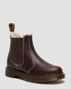 Chelsea boots 2976 Leonore II en cuir Grizzly et fourrure synthétique in Marron Foncé