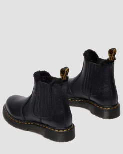 CHELSEA BOOTS 2976 LEONORE II EN CUIR SOUPLE ET FOURRURE SYNTHÉTIQUE in Noir