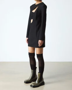 Chelsea boots Maybole en cuir à bout carré in Olive Vert