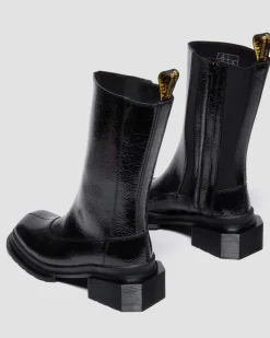Chelsea boots Maybole Hi en cuir verni à bouts carrés in Noir
