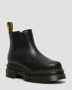 Chelsea boots plateformes Audrick en cuir Nappa Lux in Noir