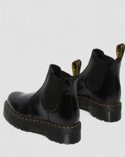 Chelsea boots plateformes Quad 2976 en cuir Smooth in Noir