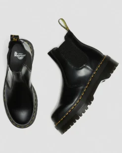 Chelsea boots plateformes Quad 2976 en cuir Smooth in Noir
