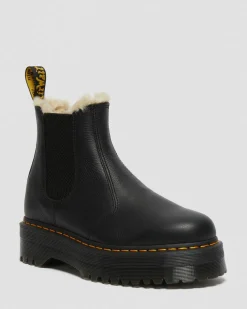 Chelsea boots plateformes Quad 2976 fourrées in Noir