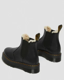 Chelsea boots plateformes Quad 2976 fourrées in Noir