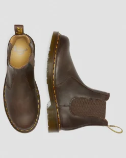 Chelsea boots 2976 Yellow Stitch en cuir Crazy Horse in Marron Foncé