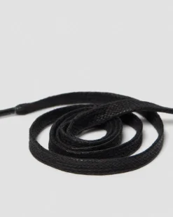 Lacets plats cirés 65cm (3 œillets) in Noir