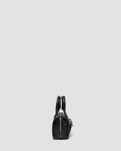 Mini Sac En Cuir À Anse Supérieure in Noir