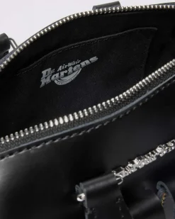 Mini Sac En Cuir À Anse Supérieure in Noir
