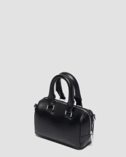 Mini Sac En Cuir À Anse Supérieure in Noir
