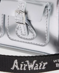 Mini sac en cuir Patent Lamper argenté à anses supérieures in Argenté