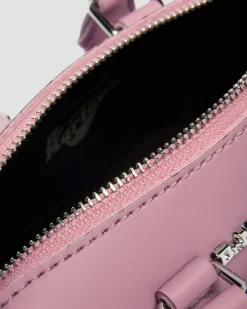 Mini sac en cuir verni à anse supérieure in Rose Poudré