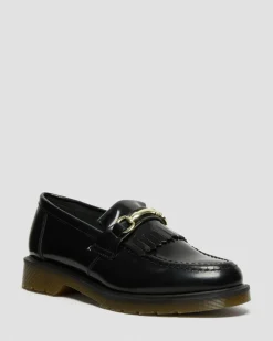 Mocassins Adrian Snaffle en cuir Smooth à pampilles in Noir