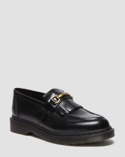 Mocassins Adrian Snaffle en cuir Smooth à pampilles in Noir