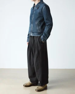 Mocassins Delapre en daim in Brun Teck Et Noir
