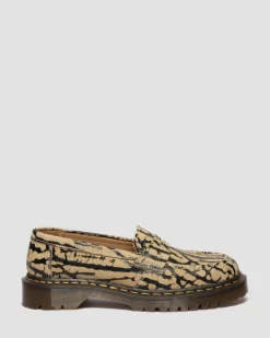 Mocassins Delapre en daim in Brun Teck Et Noir