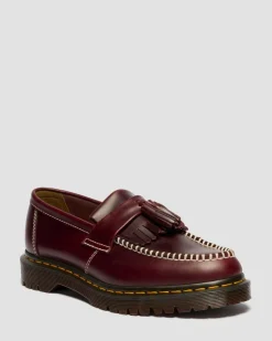 Mocassins à pampilles Adrian en cuir Orleans in Rouge Cherry Red