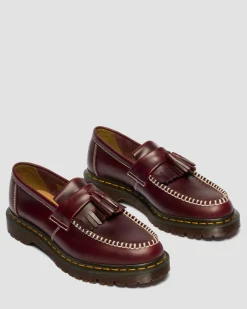 Mocassins à pampilles Adrian en cuir Orleans in Rouge Cherry Red