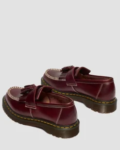 Mocassins à pampilles Adrian en cuir Orleans in Rouge Cherry Red