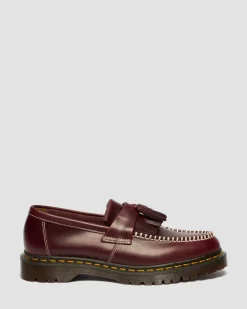 Mocassins à pampilles Adrian en cuir Orleans in Rouge Cherry Red