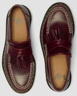 Mocassins à pampilles Adrian en cuir Orleans in Rouge Cherry Red