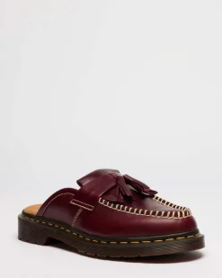 Mules Adrian en cuir in Rouge Cherry Red