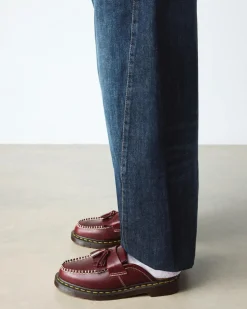 Mules Adrian en cuir in Rouge Cherry Red