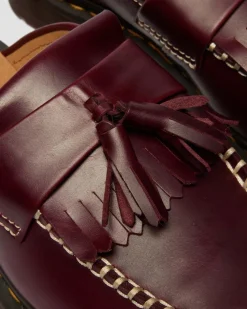 Mules Adrian en cuir in Rouge Cherry Red