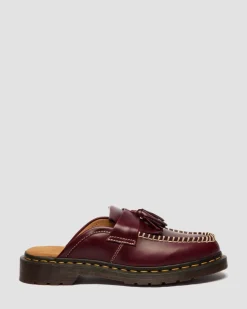 Mules Adrian en cuir in Rouge Cherry Red