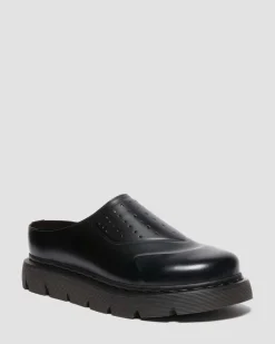 Mules en cuir VENT XX02 in Noir