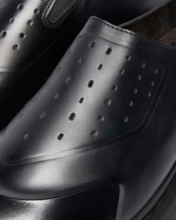 Mules en cuir VENT XX02 in Noir