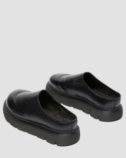 Mules en cuir VENT XX02 in Noir