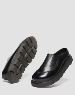 Mules en cuir VENT XX02 in Noir