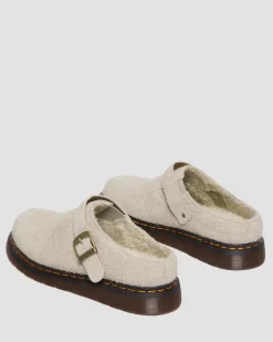 Mules Isham en daim et fourrure synthétique in Vintage Taupe