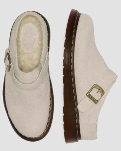 Mules Isham en daim et fourrure synthétique in Vintage Taupe
