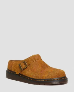 Mules Isham en daim Marbled à brides in Brown