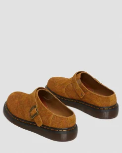 Mules Isham en daim Marbled à brides in Brown