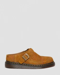Mules Isham en daim Marbled à brides in Brown