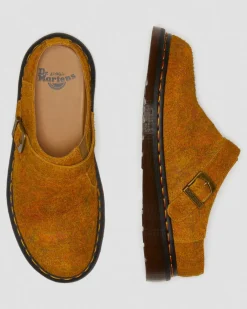 Mules Isham en daim Marbled à brides in Brown