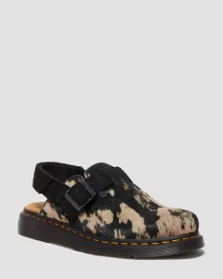 Mules Jorge II Contrast en Hair-On in Noir