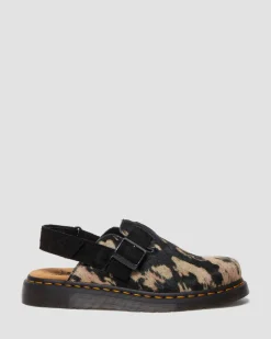Mules Jorge II Contrast en Hair-On in Noir