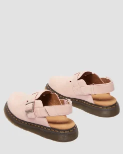 Mules Jorge II en cuir nubuck in Rose Poudré