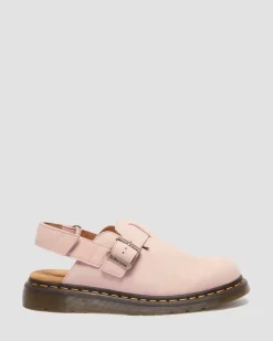 Mules Jorge II en cuir nubuck in Rose Poudré